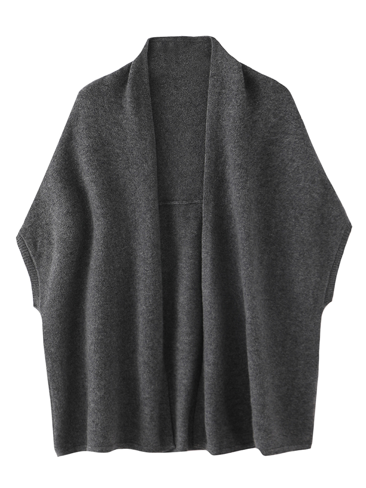 Châle en laine mérinos 100% pour femme, style élégant, cape en cachemire, tricot de haute qualité, cardigan pour le printemps et l'automne