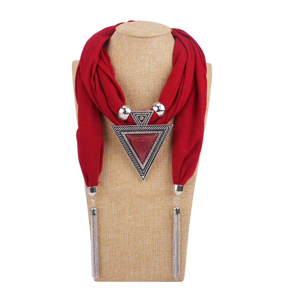Femmes chaîne écharpe mode bijoux collier pendentif chaîne écharpe femmes Foulard Femme foulards Hijab pendentif accessoires écharpe