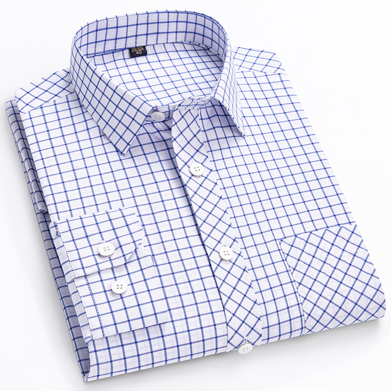 La nouvelle chemise à manches longues pour homme est cool et décontractée. C'est un style streetwear à carreaux, fin et entièrement en coton, idéal pour le printemps et l'été.