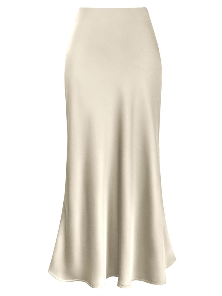 Demi jupe queue de poisson taille haute pour femme, surface forgée soyeuse, acide acétique, vêtements pour femmes, nouveau style, printemps et été