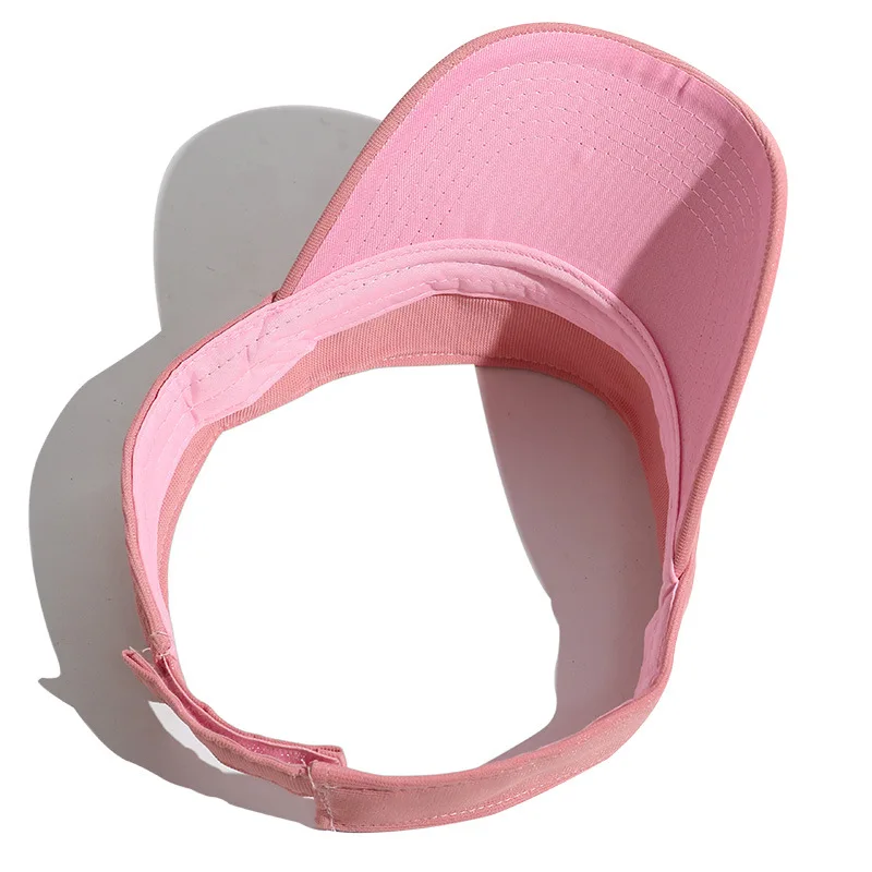 Visière réglable d'été pour hommes et femmes, Protection UV rouge noir rose, haut vide solide, sport, Tennis, Golf, course à pied, casquette de Protection solaire