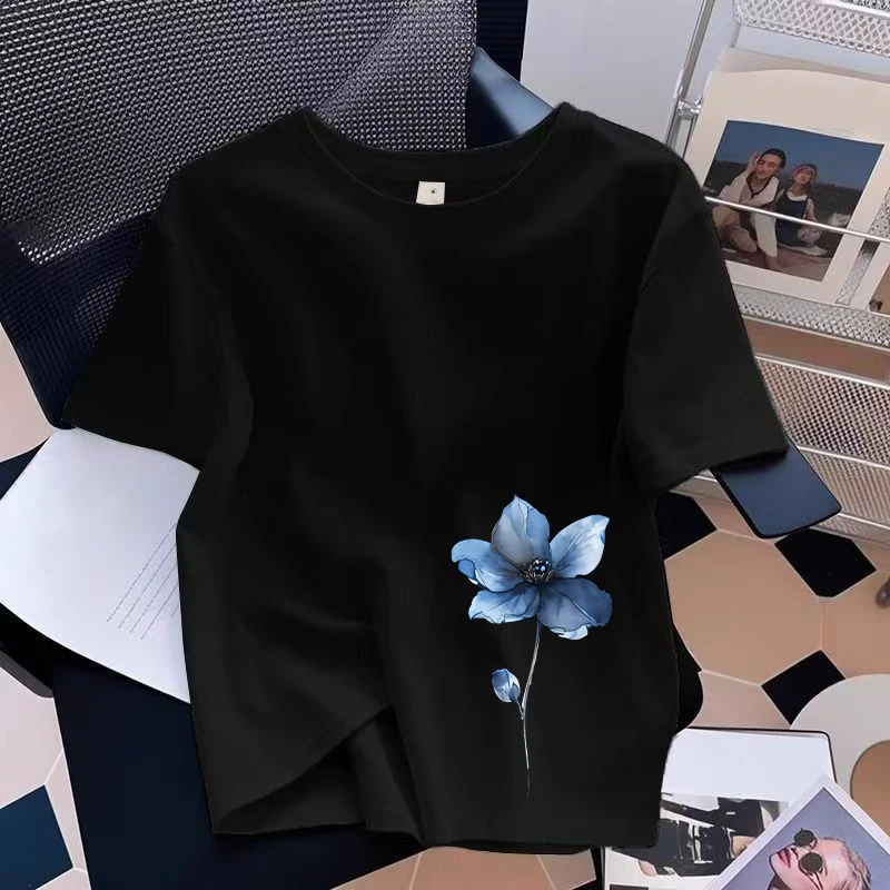 T-shirt oversize pour femme, été, décontracté, mode quotidienne, pur coton, manches courtes, haut 2026, confortable pour la maison et l'extérieur, doux, mignon, tailles S-3XL
