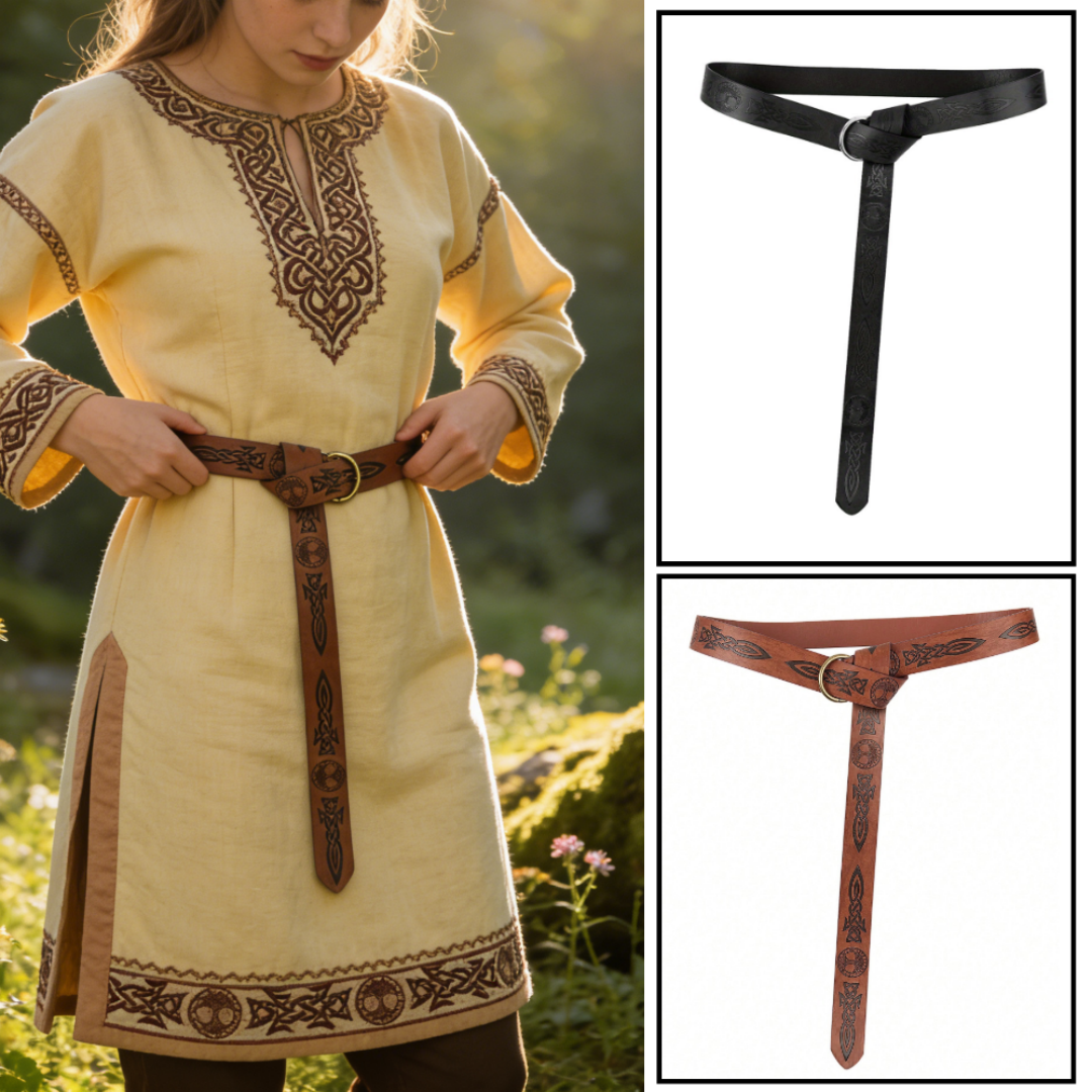 Ceinture en cuir médiévale Steampunk, accessoire de costume pour femme et homme, style Viking Chevalier Antique, pour LARP et Cosplay