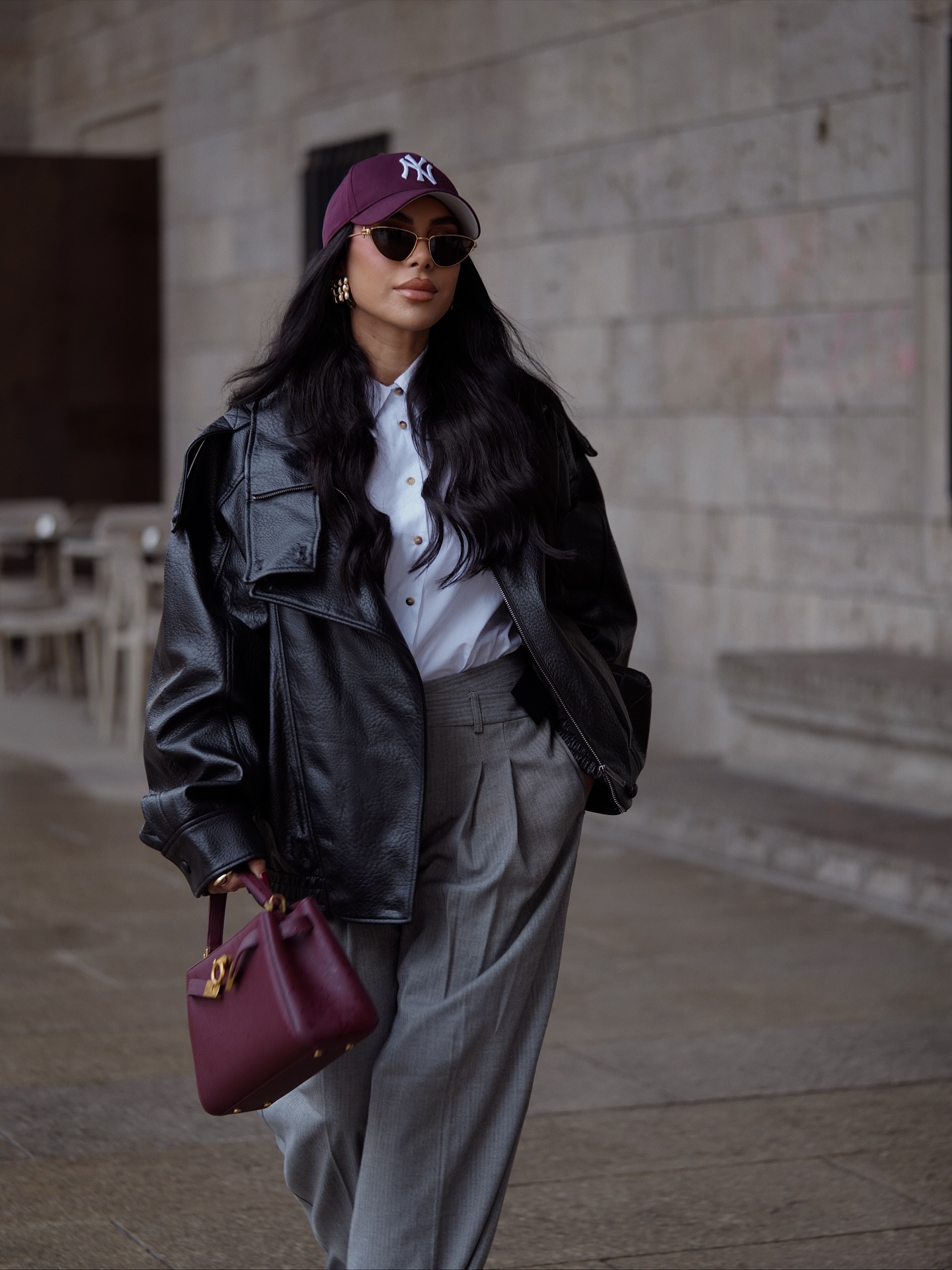 BSAY veste en simili cuir vêtements pour femmes automne hiver nouveau ample à manches longues poche zippée PU manteaux courts rue chic dames hauts