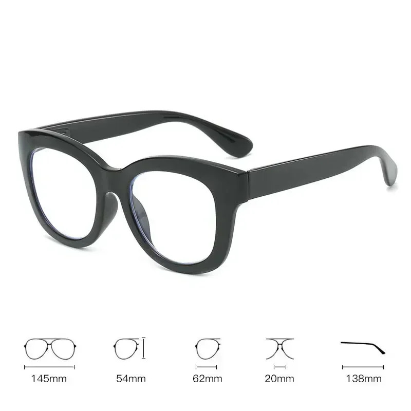 Verres haute définition anti-lumière bleue rétro et à la mode pour femmes, lunettes de lecture unisexes et lunettes d'hypermétropie
