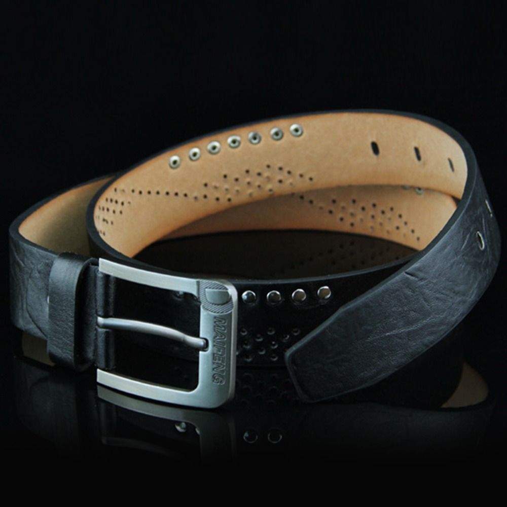 Ceinture en cuir décontractée pour homme, style mode, avec boucle ardillon, pour pantalon
