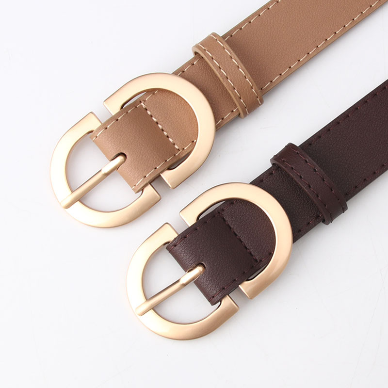 Ceintures pour femmes, style simple, marque de luxe, en cuir, pour jeans, robes, jupes, avec boucle à ardillon, ceinture fine pour filles, ceinture rétro LD2301