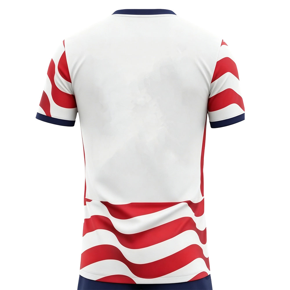 Maillot de football USA 2026 – T-shirt oversize confortable et respirant en maille pour homme, col rond, manches courtes, style été