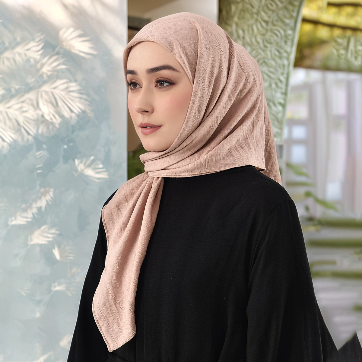 Nouveau foulard carré pour femmes musulmanes Hijab Turban foulard châles tête enveloppement couleur unie foulards islamique Sjaal Bandanas 90*90 cm