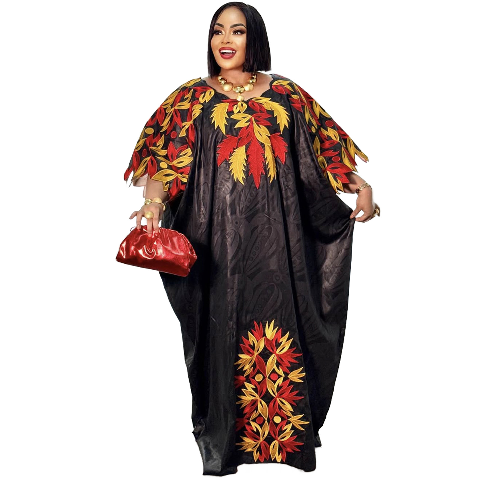 Tenue africaine pour femmes Abaya broderie grande taille robe d'église de fête élégante