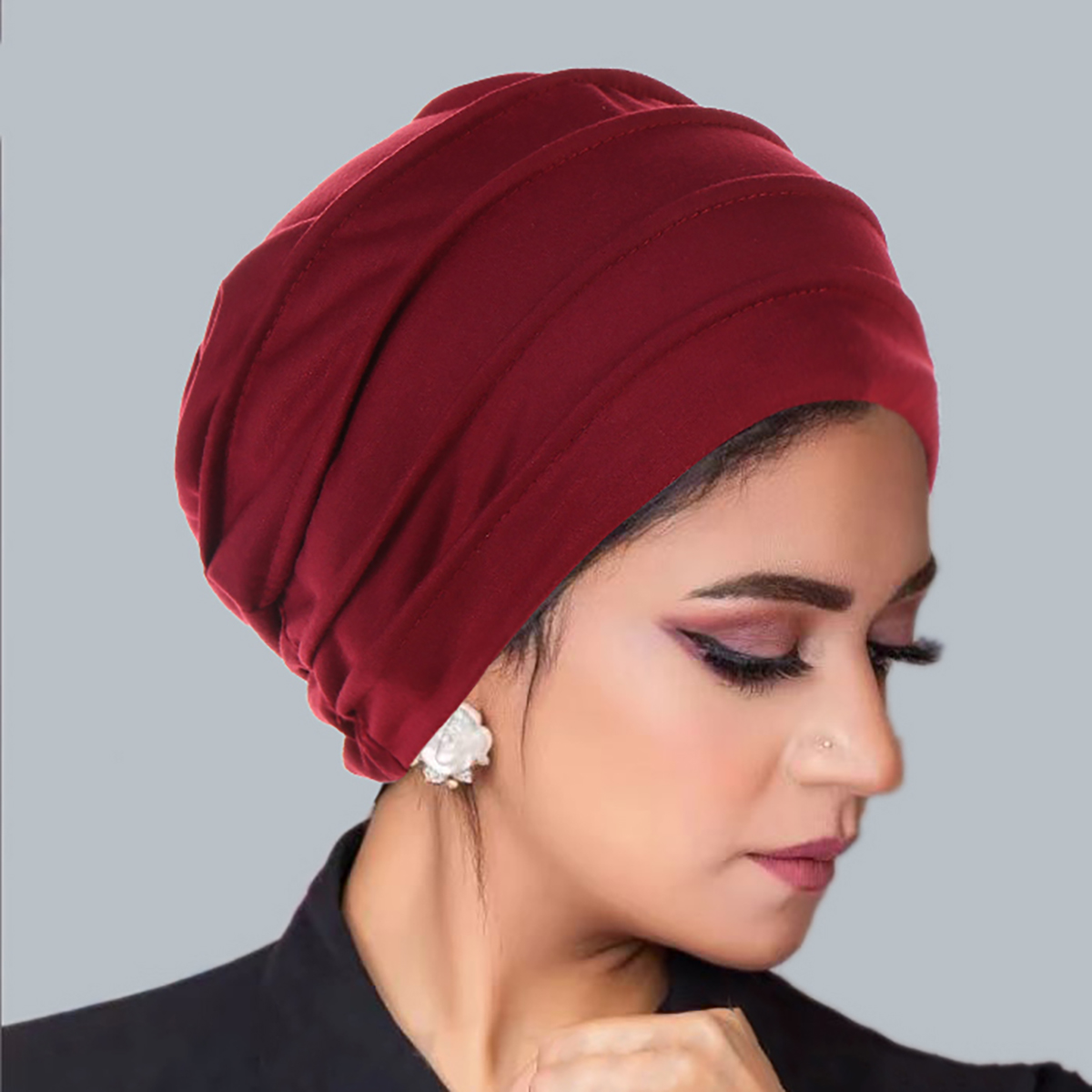 Musulman froissé Turban casquette couleur unie femmes Hijabs islamique chimio casquette foulard dames tête enveloppement couverture Hijab écharpe