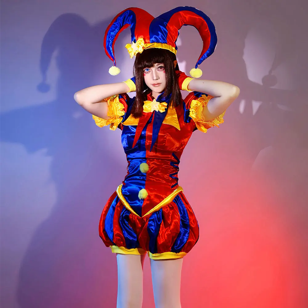 Costumes de cosplay Pomni, uniforme de clown, anime The Amazing Digital Circus, jeu de rôle, tenue de fête d'Halloween et de carnaval