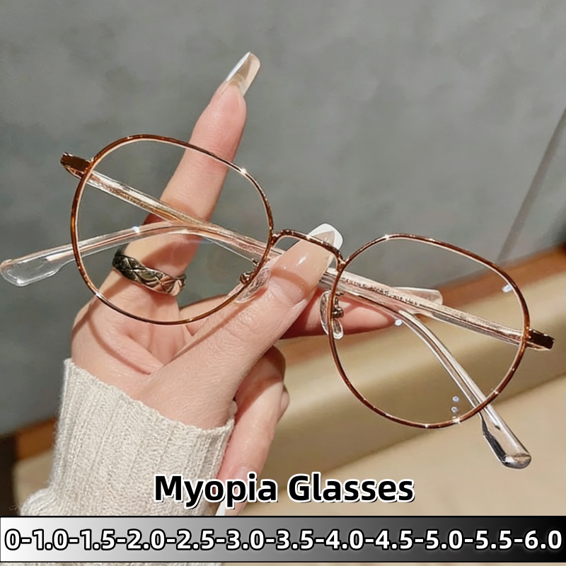 Lunettes pour femmes myopes, anti-lumière bleue, design classique, lunettes optiques pour myopie, dioptrie de 0 à -6,0