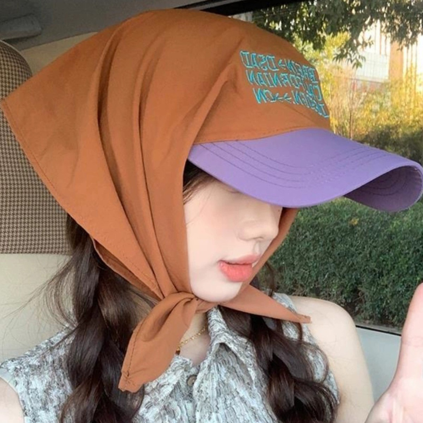 Bandana broderie casquette de Baseball auto-cravate bandeau crâne casquette bord visière foulard chapeau beau cadeau pour les amies soeurs