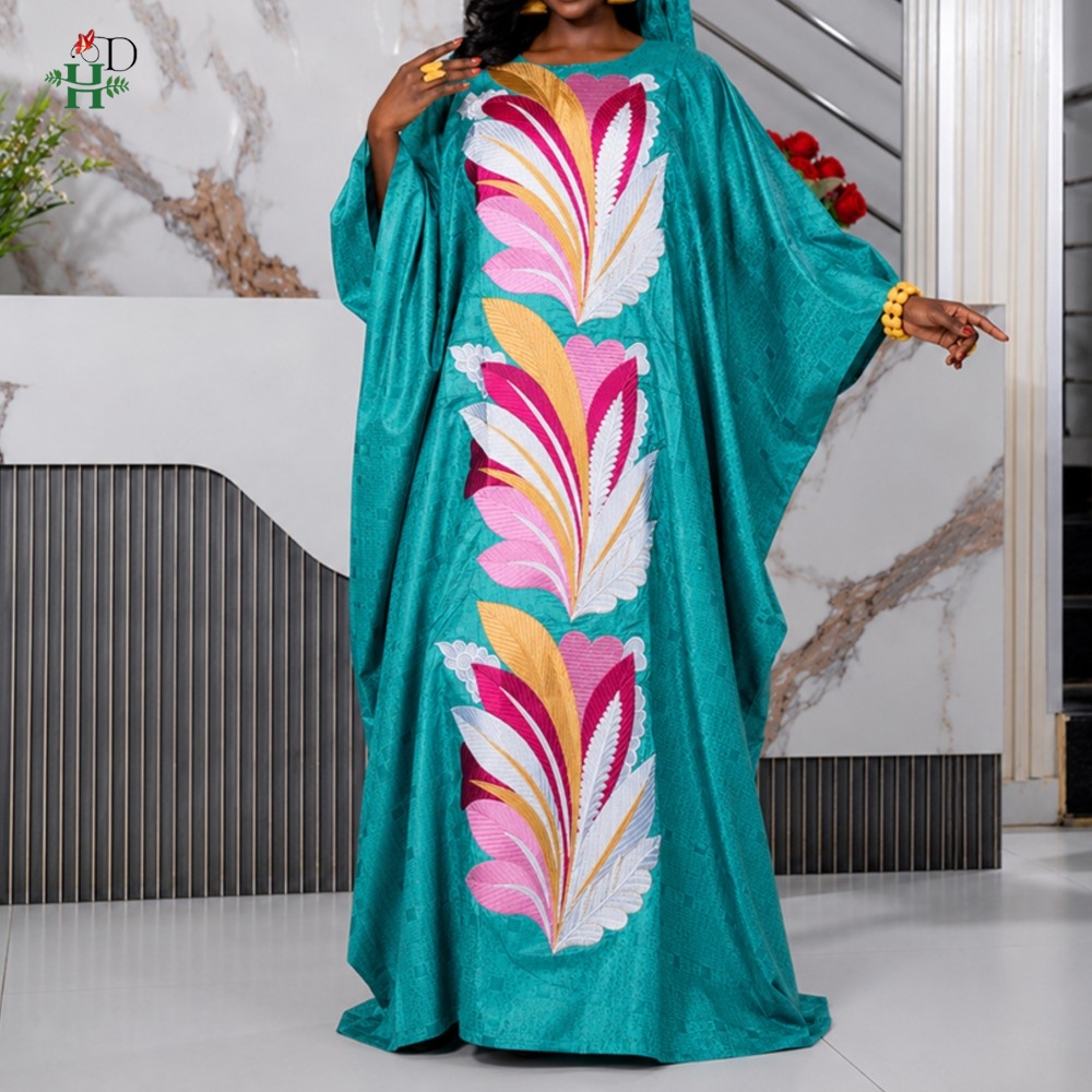 Robes H&D en solde, robes africaines pour femme, boubou du Nigeria, broderie originale, Bazin Riche, robe de mariage turque