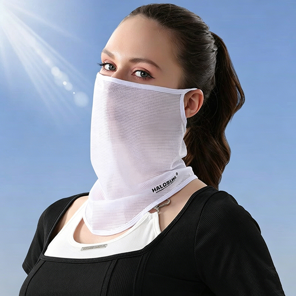 Cagoule intégrale en soie glacée, protection solaire estivale, respirante, résistante aux UV et coupe-vent pour le cyclisme, la randonnée et les activités de plein air