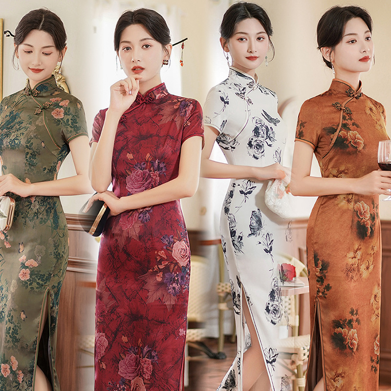 Robes Cheongsam vintage pour femmes, Streetwear décontracté, Vêtements élégants, Style chinois, Style ethnique, Mode, Nouveau
