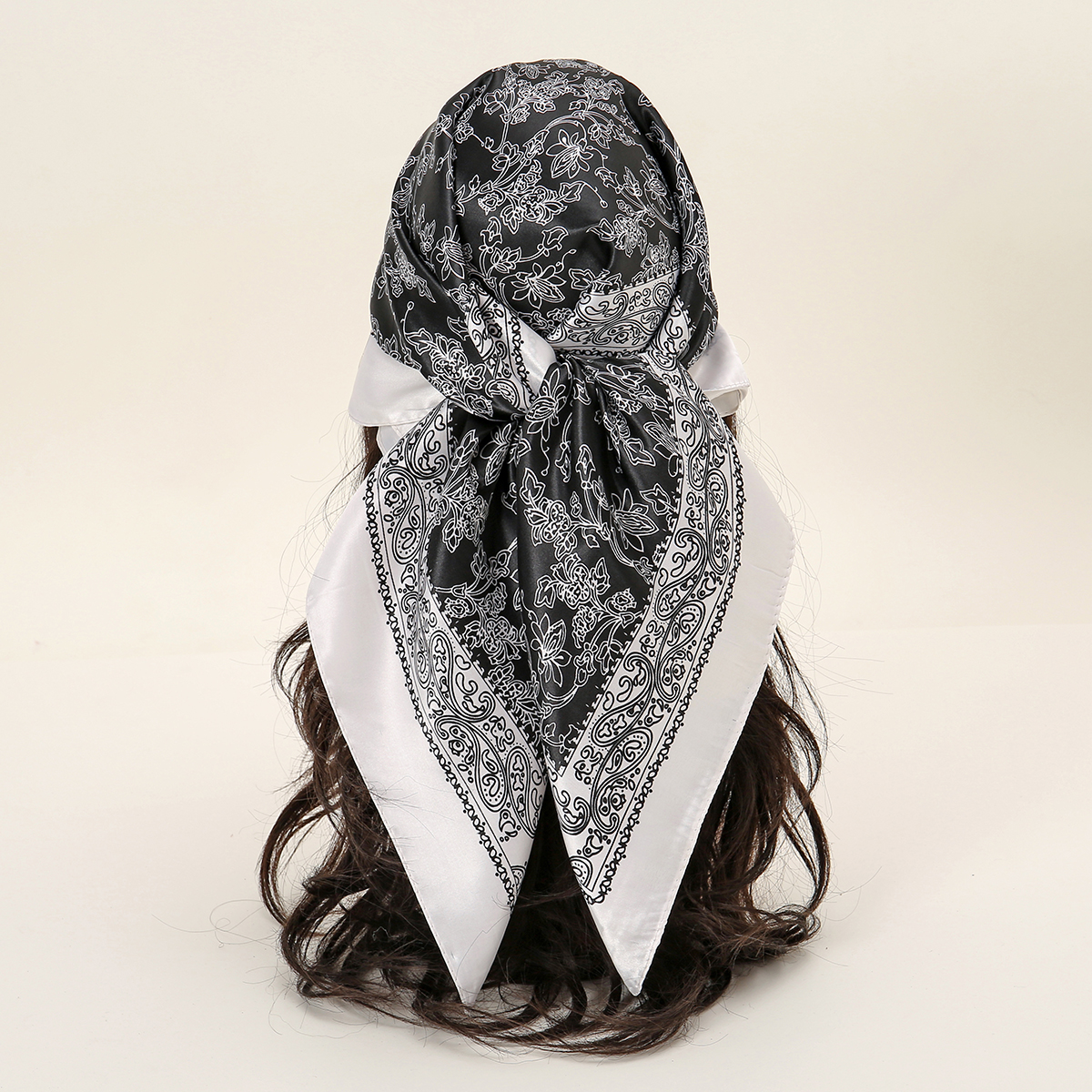 Foulard carré imprimé 90x90cm pour femmes, sensation de soie, enveloppes en Satin, bandeau de luxe, Designers, écharpe Bandana en soie, enveloppe pour cheveux
