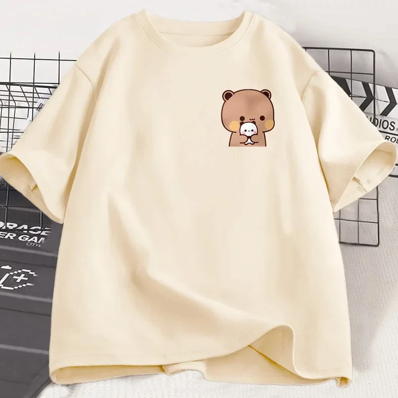 Panda ours Bubu Dudu mode drôle Couple T-shirt femmes mode décontracté manches vêtements Harajuku à manches courtes décontracté