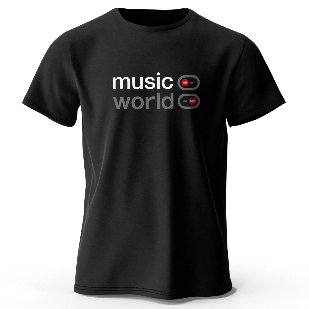 T-Shirt imprimé Music World pour hommes et femmes, 100% coton, surdimensionné, classique, graphique drôle, hauts d'été