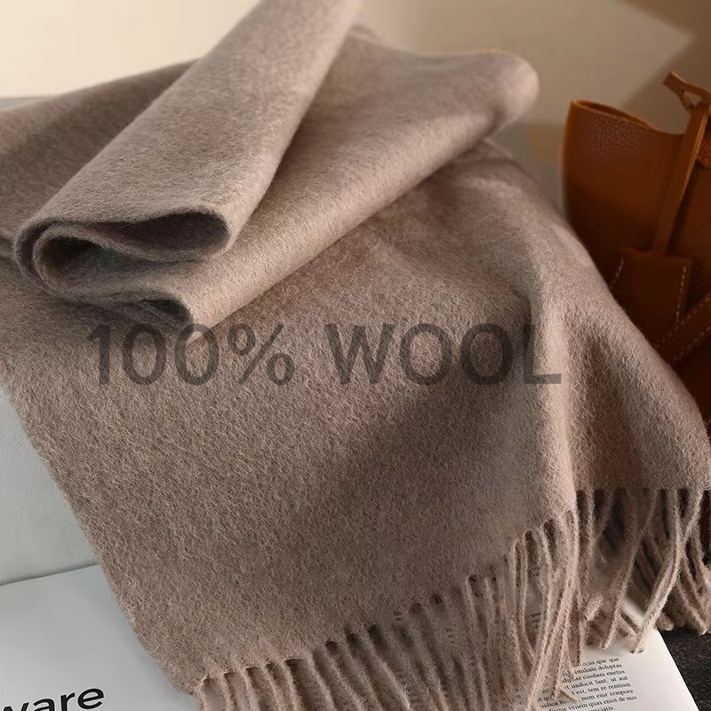 100% laine hiver écharpe pour femmes longue chaude cachemire foulards Hijab solide dame châle enveloppement femme Pashmina Bandana foulards nouveau
