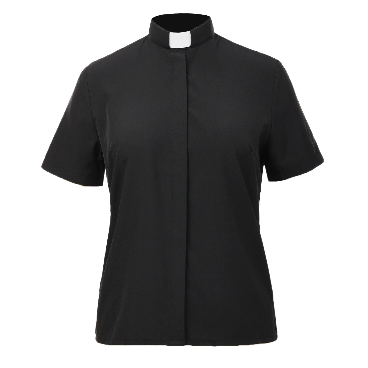 Uniforme de chemise de prêtre pour femmes, col à languette de clergé, chemisier de pasteur d'église catholique, Costume