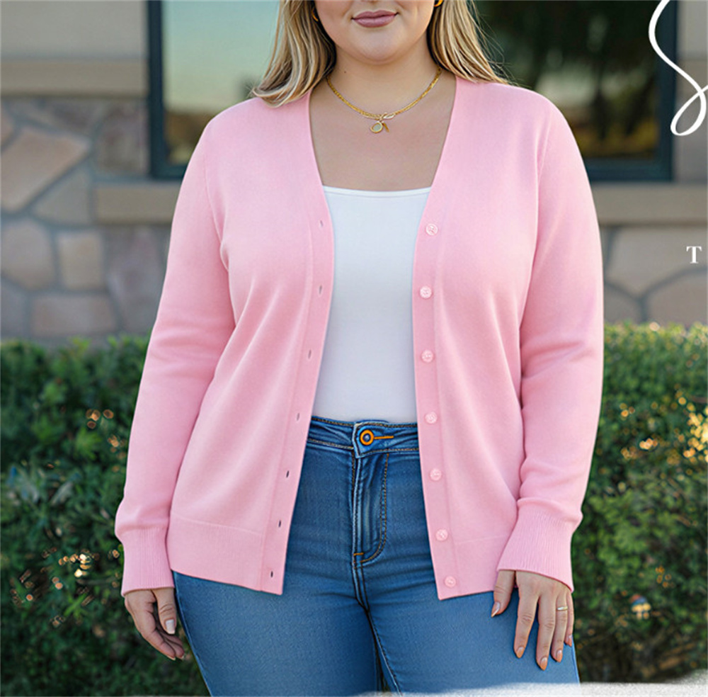 Pulls en tricot pour femmes, cardigan à manches longues, taille plus 6xl, col en V, pull décontracté pour femme, chaud et ample pour l'hiver, OUC1206