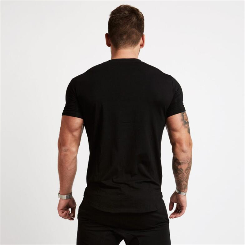 T-Shirts de sport musculaire pour hommes T-Shirts de mode hauts à manches courtes entraînement athlétique vêtements de sport T-Shirts ajustés pour hommes