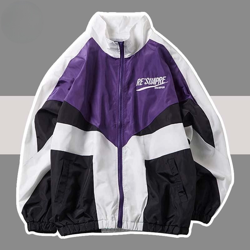 Printemps automne veste universitaire hommes Patchwork broderie Bomber veste décontracté rue lâche manteau à glissière femmes Couple collège vestes