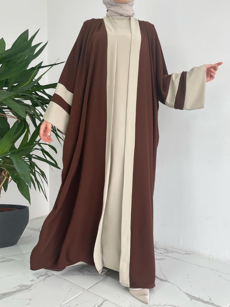 Robe musulmane Eid et Abayas pour femmes, ensemble 2 pièces, Ensembles Musulman, Caftan marocain, Ramadan, Abaya, Kaftan, dubaï, Robe longue arabe, 2024