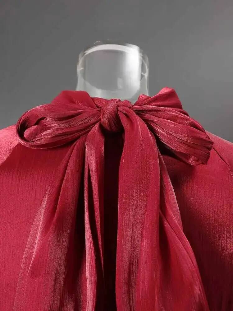 Robe de soirée violette DEAT pour femmes, col roulé, coupe ajustée, laçage à la taille, volants irréguliers, manches longues, nouvelle collection