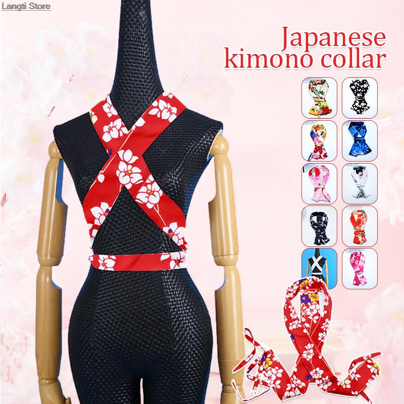 Faux col de kimono japonais pour femmes, décor de soutien, patchwork, dentelle, doublure de col, traditionnel, été, entrée, accessoires