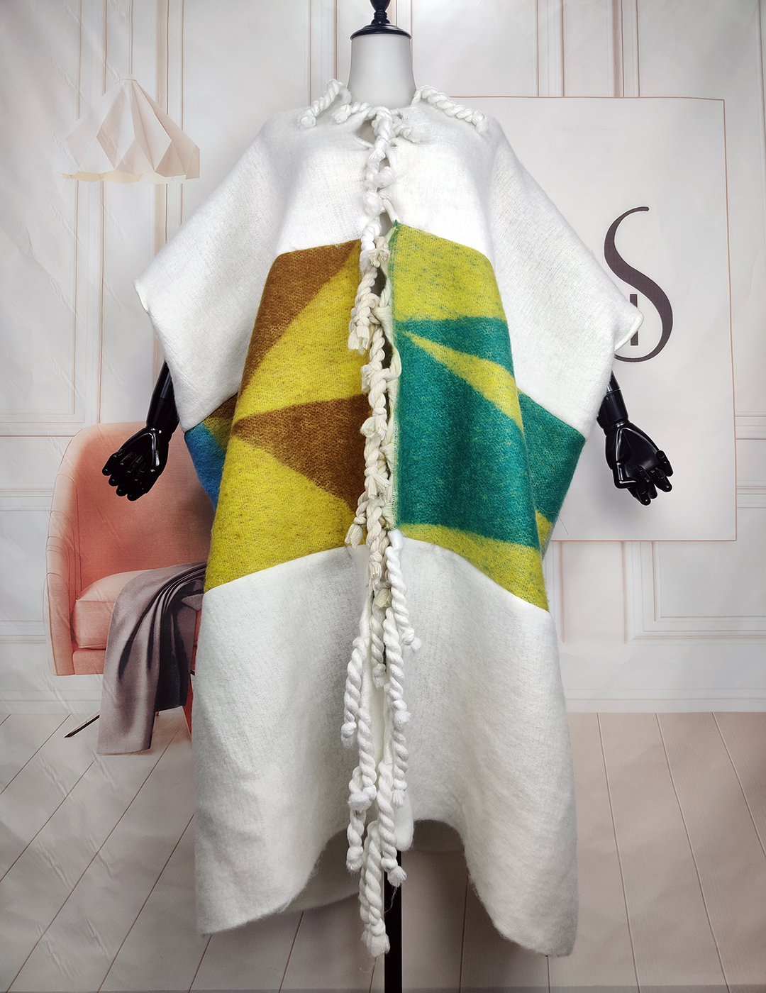 Manteau plumeau ouvert devant pour femme, imprimé, taille unique, cardigans longs flous, style tendance, kimonos pour femme, nouveauté, automne et hiver 2023