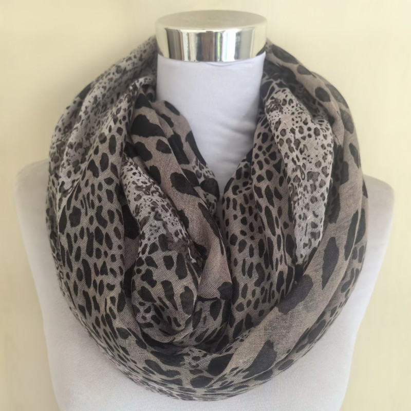 Mode imprimé léopard infini écharpe pour femmes doux chaud respirant foulard foulards musulmans Hijab boucle châle enveloppement foulard