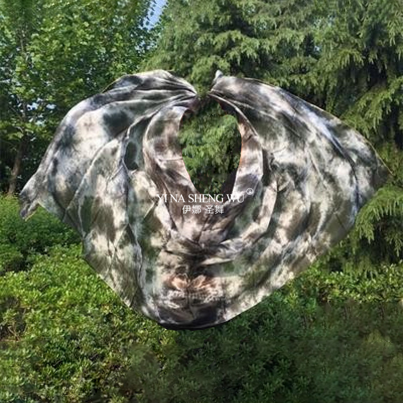 Cravate colorée teinte véritable foulard en soie naturelle personnalisé danse du ventre jeté à la main foulard en soie voile danse Performance accessoires de pratique