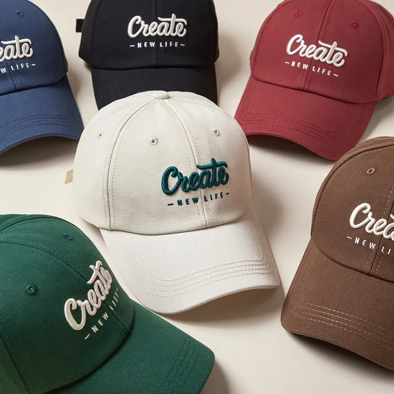 Casquette de baseball tendance avec lettres, unisexe, en coton, couleur unie, casquette à visière, bonnet hip-hop pour fille, réglable, visière de soleil d'extérieur, кепка Gorra