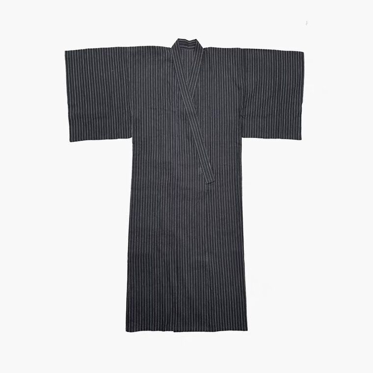 KIMONO YUKATA-Ensemble de pyjamas 95% coton pour hommes, robes longues avec ceinture, vêtements de nuit masculins, peignoir japonais traditionnel, mode d'été