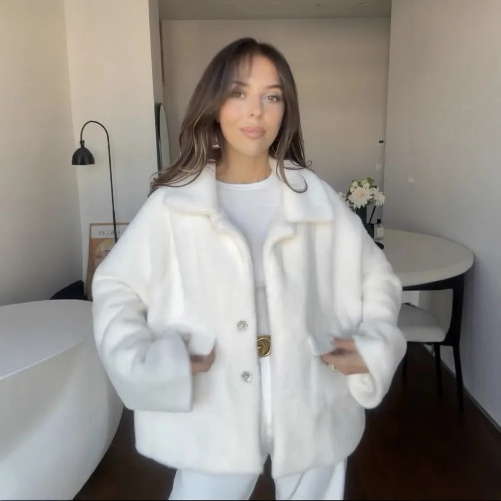 Manteau en laine à la mode pour femmes, Gluteti doux, fourrure, tempérament, haut de gamme, automne, hiver, nouvel article