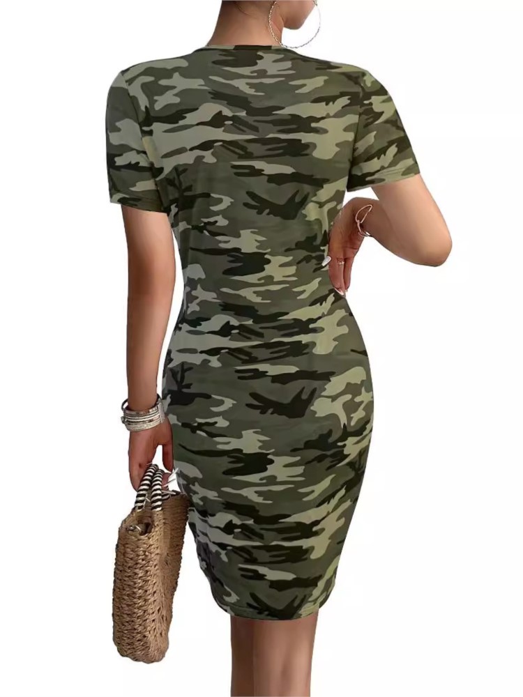Mini robe à manches courtes et col en V pour femmes, robes camsalomon minces pour femmes, batterie de batterie, mode d'été, sexy, décontracté, nouveau, vintage, éducatif