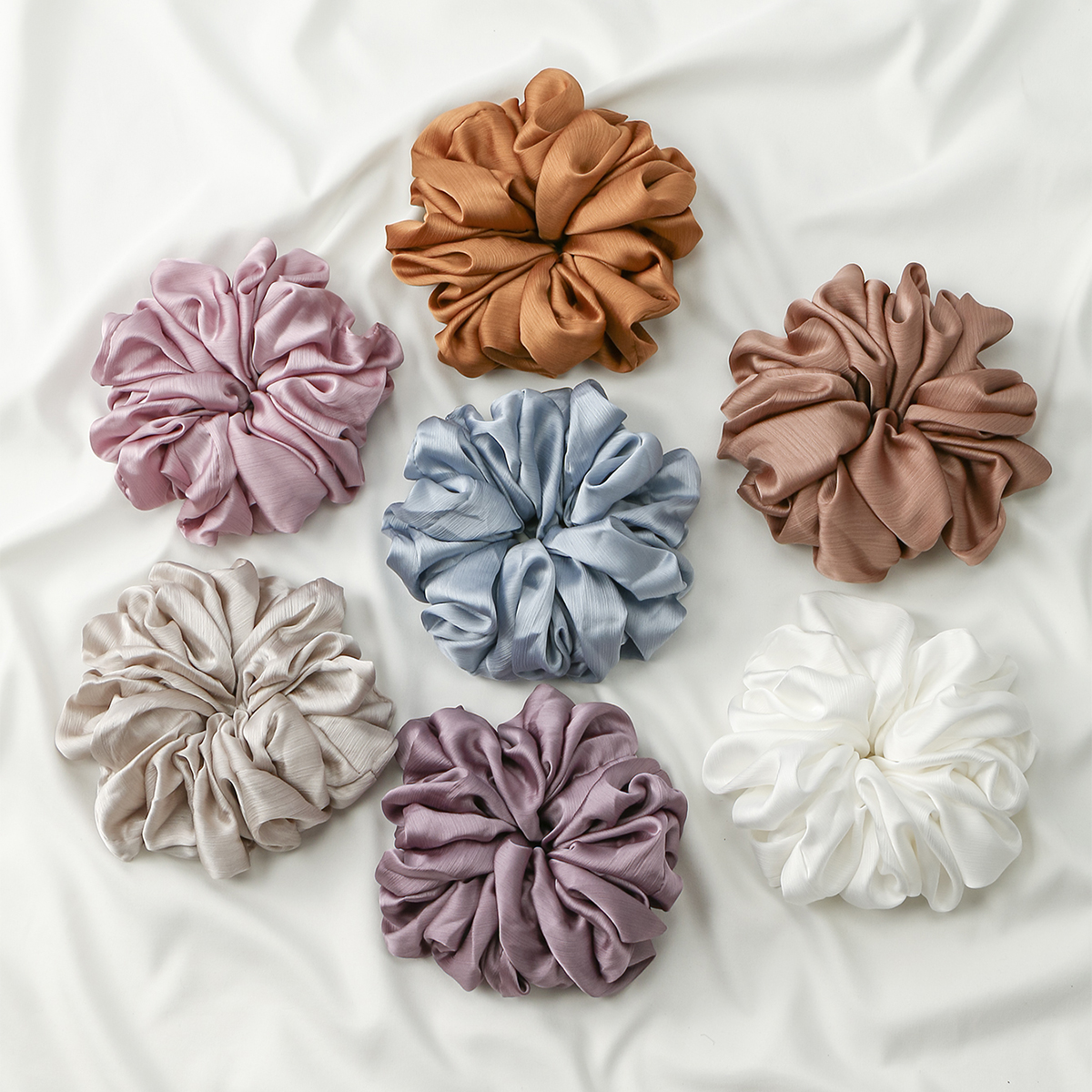 Chouchous élastiques en Satin de soie épais pour femmes et filles, support queue de cheval solide, accessoires pour cheveux de haute qualité