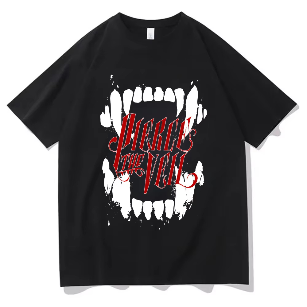 T-shirt graphique en coton pur Pierce The Veil, unisexe, taille européenne, style Y2K, anime japonais, streetwear, décontracté, manches courtes, mode ado.