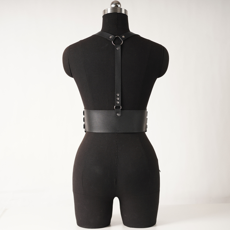 Ceinture large en cuir PU pour femmes, gilet Punk, sangle de taille, cordon de serrage, vêtements de fête de vacances