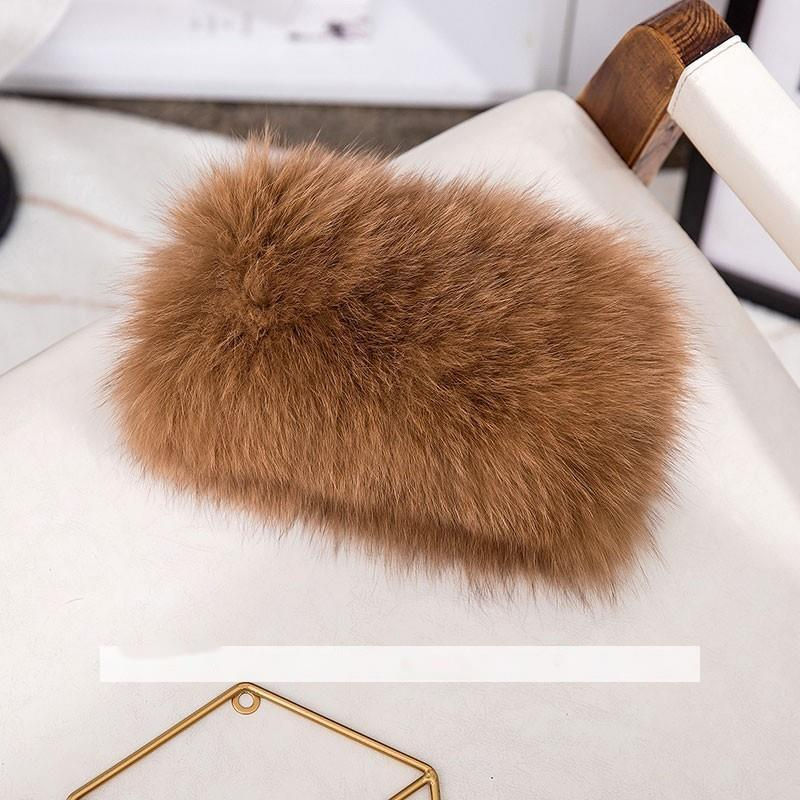 Écharpe en fourrure de renard véritable pour femme, couverture de cou, bande de sauna élastique pour filles, kchief élastique épaissi, anneau de luxe, écharpes en fourrure de renard, hiver