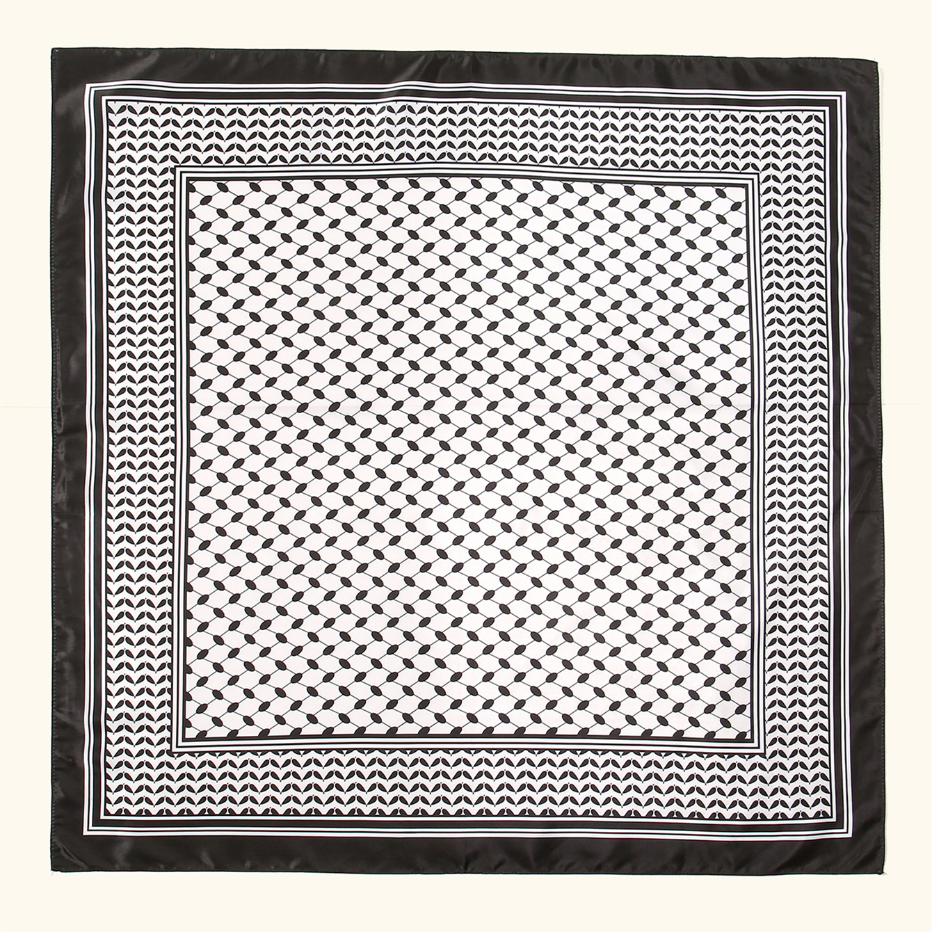 InjSquare-Foulard palestinien Keffiyeh pour femme, écharpe imprimée du Moyen-Orient, turban, bandeau pour cheveux, 90x90cm