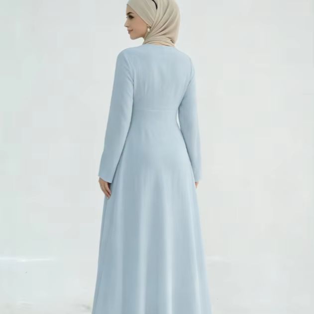 Loriya Dubai turc couleur unie taille-cravate Abaya