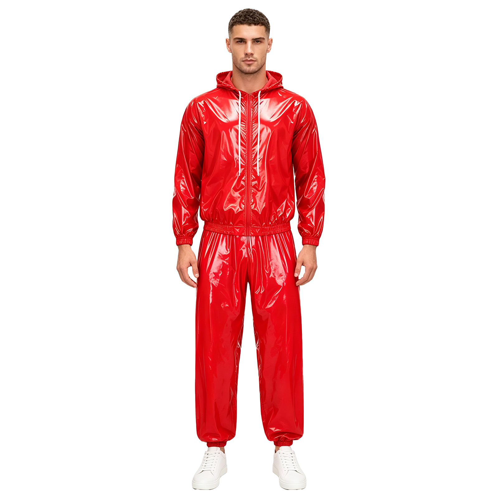 Ensemble imperméable décontracté pour homme, veste coupe-vent et pantalon pour la danse hip-hop, le sport, la natation, les soirées et les clubs