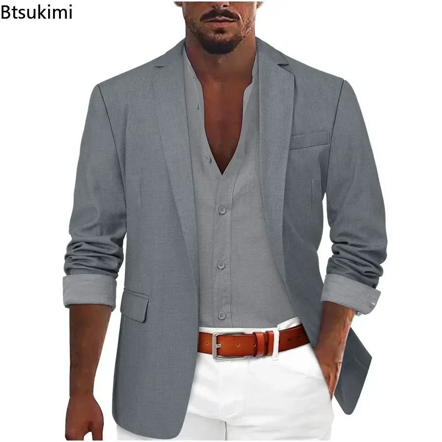 2026 Mode Vêtements Pour Hommes D'affaires Blazer Décontracté Manteaux Classique Bouton Unique Slim Fit Costume Vestes Élégant Gentleman Costume Hauts