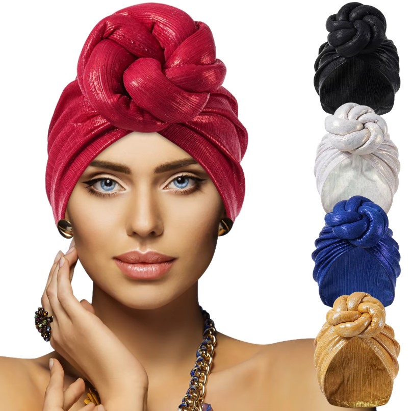 Bonnet pour femmes, Turban, bourgeon plié, foulard exquis, décontracté, confortable, mode, polyvalent, chaud, chapeau croisé, bord froissé, dentelle