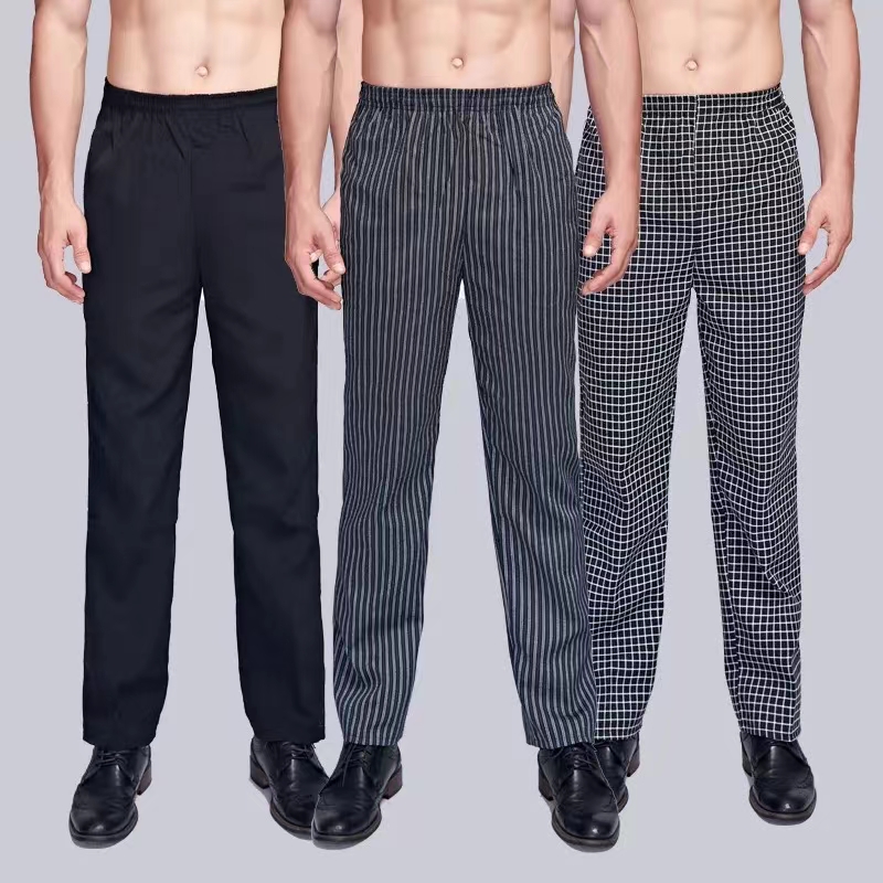 Bas de chef pour hommes, pantalon de Chef de cuisine de Restaurant, unisexe, travail de cuisine, pantalon Baggy léger, accessoires de chef, uniforme pour hommes