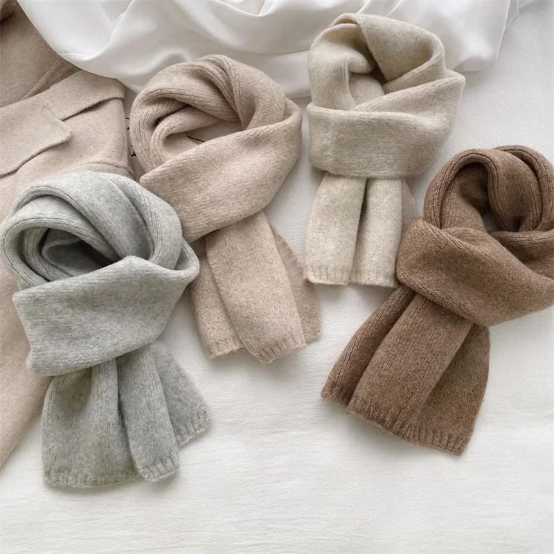 Dames cachemire écharpe femmes hiver chaud luxe couleur unie châle et enveloppes femme chaud épais laine foulard couverture Pashmina